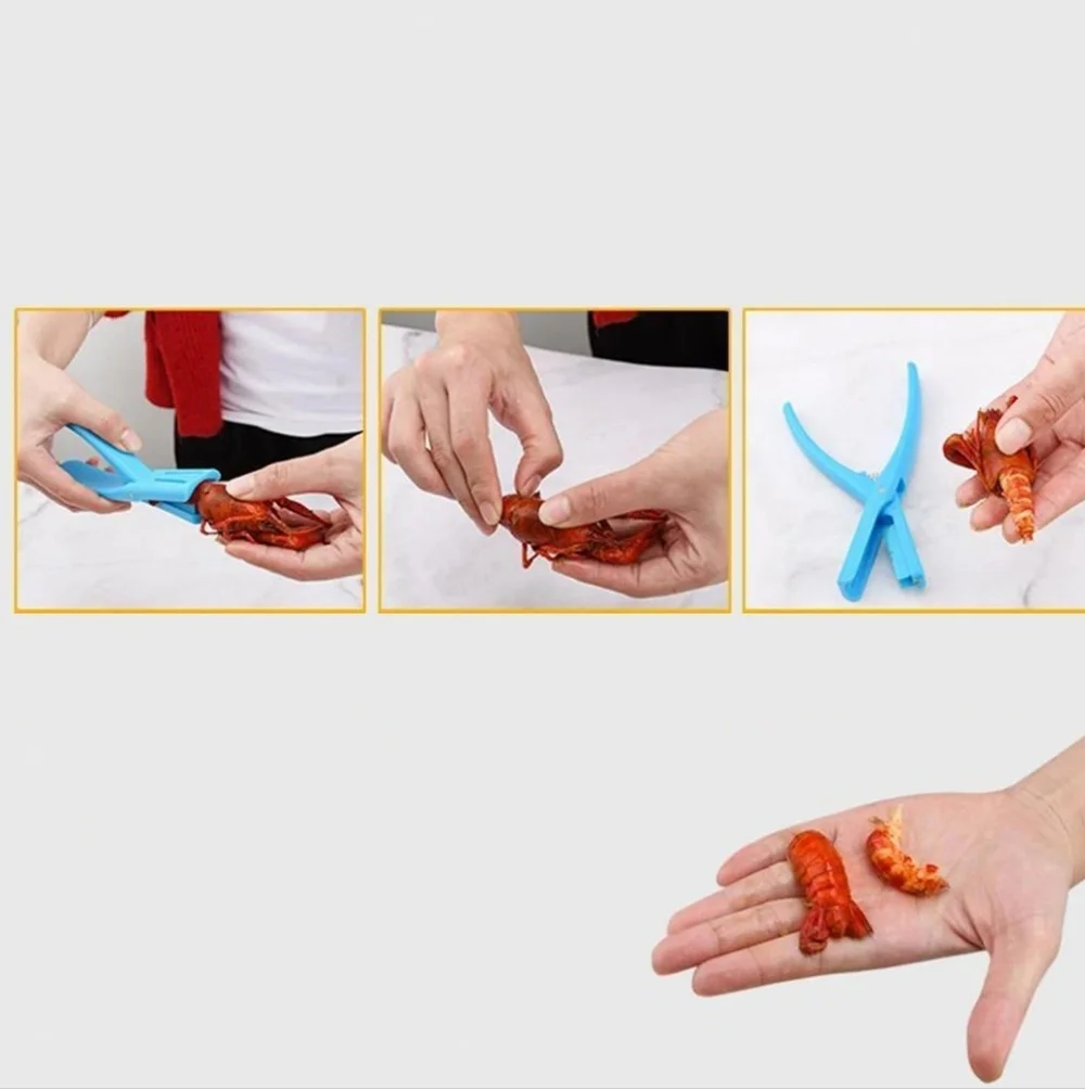 Red Crayfish Sheller Shrimp Peeler Tool Seafood Boil Kitchen Gadget Prawn Opener